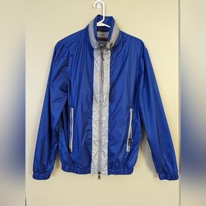 Waterville Wes Jacket Blue & Silver 48 Sz Med Italian Wind & Rain Coat NEW W/TAG
